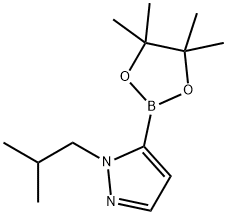 1-(2-Methylpropyl)-5-(4,4,5,5-tetramethyl-1,3,2-dioxaborolan-2-yl)-1h-pyrazole Structure