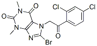 1H-Purine-2,6-dione,  8-bromo-7-[2-(2,4-dichlorophenyl)-2-oxoethyl]-3,7-dihydro-1,3-dimethyl- Structure