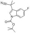 1H-Indole-1-carboxylic acid, 3-(1-cyano-1-methylethyl)-5-fluoro-, 1,1-dimethylethyl ester Structure