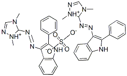 bis[1,4-dimethyl-5-[(2-phenyl-1H-indol-3-yl)azo]-1H-1,2,4-triazolium] sulphate Structure
