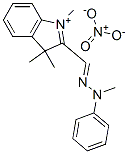 1,3,3-trimethyl-2-[(methylphenylhydrazono)methyl]-3H-indolium nitrate Structure