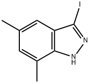 3-IODO-5,7-DIMETHYL (1H)INDAZOLE Structure