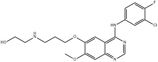 3-DesMorpholinyl-3-hydroxyethylaMino Gefitinib Structure