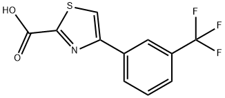 4-(3-(트리플루오로메틸)페닐)티아졸-2-카르복실산 구조식 이미지