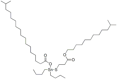 isotridecyl 3-[[dibutyl[(1-oxoisooctadecyl)oxy]stannyl]thio]propionate 구조식 이미지