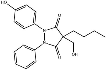 4-butyl-4-(hydroxymethyl)-1-(4-hydroxyphenyl)-2-phenylpyrazolidine-3,5-dione 구조식 이미지