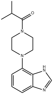 Piperazine, 1-(1H-benzimidazol-4-yl)-4-(2-methyl-1-oxopropyl)- 구조식 이미지