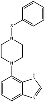 Piperazine, 1-(1H-benzimidazol-4-yl)-4-(phenylthio)- Structure