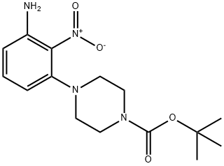 1-BOC-4-(2-니트로,3-아미노페닐)-피페라진 구조식 이미지