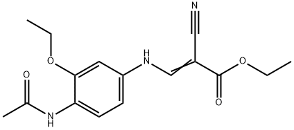 2-프로펜산,3-[[4-(아세틸아미노)-3-에톡시페닐]아미노]-2-시아노-,에틸에스테르 구조식 이미지