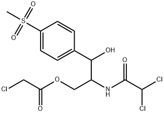 2-[(dichloroacetyl)amino]-3-hydroxy-3-[4-(methylsulphonyl)phenyl]propyl chloroacetate Structure