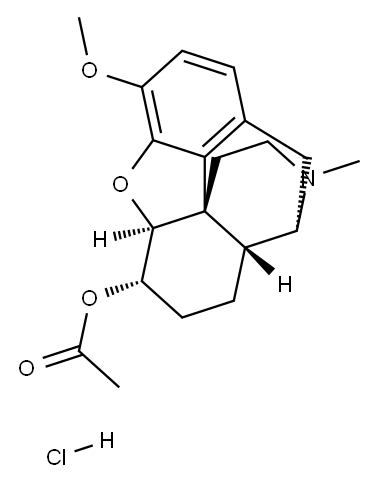 (5alpha,6alpha)-4,5-epoxy-3-methoxy-17-methylmorphinan-6-yl acetate hydrochloride 구조식 이미지