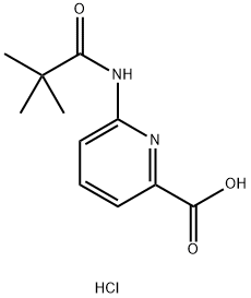 6-(2,2-디메틸-프로피오닐아미노)-피리딘-2-카르복실산염산염 구조식 이미지