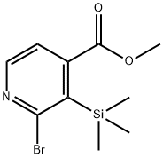 2-BROMO-3-TRIMETHYLSILANYL-ISONICOTINIC ACID METHYL ESTER Structure