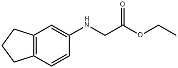 에틸(2,3-디하이드로-1H-인덴-5-일아미노)아세테이트 구조식 이미지