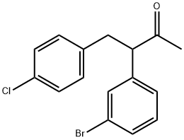 3-(3-Bromophenyl)-4-(4-chlorophenyl)butan-2-one 구조식 이미지