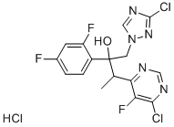 3-(6-chloro-5-fluoropyrimidin-4-yl)-2-(2,4-difluorophenyl)-1-(1H-1,2,4-triazol-1-yl)butan-2-ol 구조식 이미지