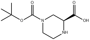 (S)-4-N-BOC-PIPERAZINE-2-CARBOXYLIC ACID 구조식 이미지