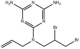 N-allyl-N-(2,3-dibromopropyl)-1,3,5-triazine-2,4,6-triamine 구조식 이미지