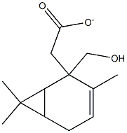 (3,7,7-trimethylbicyclo[4.1.0]hept-3-en-2-yl)methyl acetate  Structure