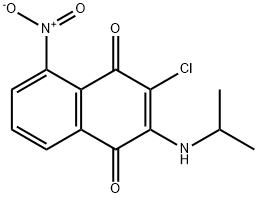 1,4-Naphthalenedione,  3-chloro-2-[(1-methylethyl)amino]-5-nitro- Structure
