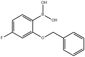 2-BENZYLOXY-4-FLUOROPHENYLBORONIC ACID Structure