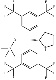 848821-61-4 (S)-2-[(Bis(3,5-bis(trifluoromethyl)phenyl)trimethylsilanyloxy)methyl]pyrrolidine,  (S)-2-[(Bis(3,5-bis(trifluoromethyl)phenyl)trimethylsilyloxy)methyl]pyrrolidine,  (S)-α,α-[3,5-Bis(trifluoromethyl)phenyl]prolinol  trimethylsilyl  ether