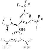 (S)-2-{Bis[3,5-bis(trifluoromethyl)phenyl]hydroxymethyl}pyrrolidine Structure