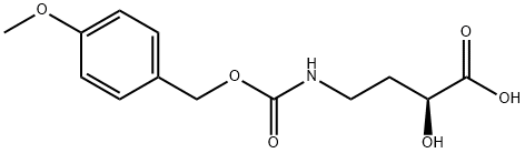 (S)-2-Hydroxy-4-[N-(p-methoxybenzyloxycarbonyl)amino]butyric acid Structure