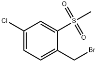 1-(BROMOMETHYL)-4-CHLORO-2-(METHYLSULFONYL)BENZENE
 Structure