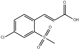 (2E)-3-[4-CHLORO-2-(METHYLSULFONYL)PHENYL]ACRYLICACID
 Structure