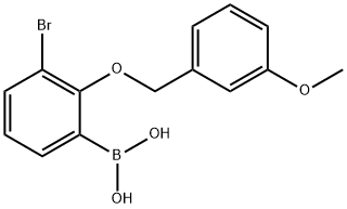 3-BROMO-2-(3'-METHOXYBENZYLOXY)PHENYLBO& 구조식 이미지