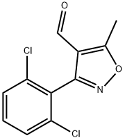 3-(2,6-DICHLOROPHENYL)-5-METHYLISOXAZOLE-4-CARBALDEHYDE 구조식 이미지