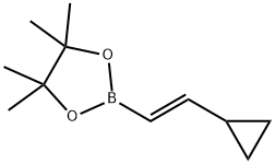 trans-2-Cyclopropylvinylboronic acid pinacol ester, 96% 구조식 이미지