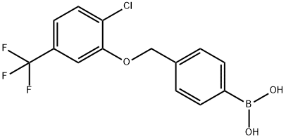 4-[(2'-chloro-5'-(trifluoromethyl)phenoxy)methyl]phenylboronic acid 구조식 이미지