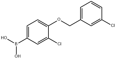 3-CHLORO-4-(3'-CHLOROBENZYLOXY)PHENYLBO& 구조식 이미지
