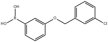 3-(3'-Chlorobenzyloxy)phenylboronic acid 구조식 이미지