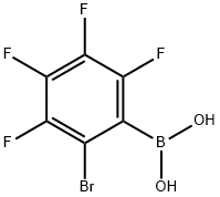 2-브로모-3,4,5,6-테트라플루오로페닐보론산 구조식 이미지