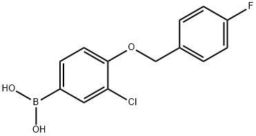 3-CHLORO-4-(4'-FLUOROBENZYLOXY)PHENYLBO& 구조식 이미지