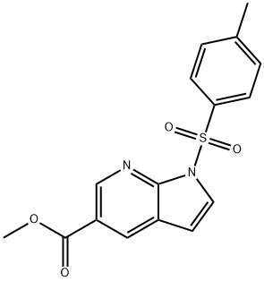 1H-Pyrrolo[2,3-b]pyridine-5-carboxylic acid, 1-[(4-methylphenyl)sulfonyl]-, methyl ester Structure