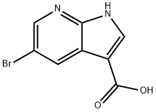 5-BROMO-1H-PYRROLO[2,3-B]PYRIDINE-3-CARBOXYLIC ACID 구조식 이미지