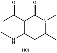 3-acetyl-1,6-dimethyl-4-(methylamino)piperidin-2-one monohydrochloride Structure