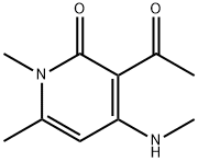 3-acetyl-1,6-dimethyl-4-(methylamino)-2-pyridone Structure