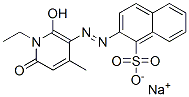sodium 2-[(1-ethyl-1,6-dihydro-2-hydroxy-4-methyl-6-oxo-3-pyridyl)azo]naphthalene-1-sulphonate  구조식 이미지
