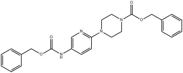 1-Piperazinecarboxylic acid, 4-[5-[[(phenylMethoxy)carbonyl]aMino]-2-pyridinyl]-phenylMethyl ester Structure