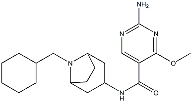 2-Amino-N-(8-(cyclohexylmethyl)-3-beta-nortropanyl)-4-methoxy-5-pyrimi dinecarboxamide 구조식 이미지