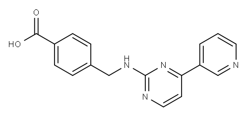 4-({[4-(Pyridin-3-yl)pyrimidin-2-yl]amino}methyl)benzoic acid Structure
