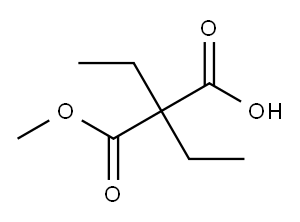 ethyl hydrogen diethylmalonate Structure