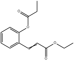 ethyl 3-[2-(1-oxopropoxy)phenyl]acrylate Structure