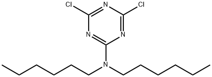 4,6-dichloro-N,N-dihexyl-1,3,5-triazin-2-amine Structure